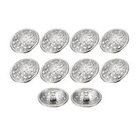 sourcing map 10pcs 36L Metal Round Hollow Sewing Buttons 23mm 7/8" Zinc Alloy Clothes Craft Replacement Button for Men Women Coat Uniform Shirt Suit, Silver Tone