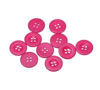 sourcing map 10pcs 36L Sewing Buttons 7/8"(23mm) Resin Round Flat 4-Hole Craft Replacement Buttons for Sewing Shirt Clothing and DIY, Rose Red