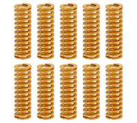 sourcing map 10pcs 3D Printer Heating Bed Spring, 10mm OD 30mm Length Light Load Compression Mould Die Spring 3D Printer Compression Spring for 3D Printer Electric Part, Yellow