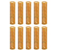 sourcing map 10pcs 3D Printer Heating Bed Spring, 10mm OD 40mm Length Light Load Compression Mould Die Spring 3D Printer Compression Spring for 3D Printer Electric Part, Yellow