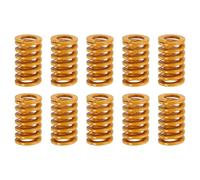 sourcing map 10pcs 3D Printer Heating Bed Spring, 12mm OD 20mm Length Light Load Compression Mould Die Spring 3D Printer Compression Spring for 3D Printer Electric Part, Yellow