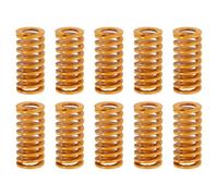 sourcing map 10pcs 3D Printer Heating Bed Spring, 12mm OD 25mm Length Light Load Compression Mould Die Spring 3D Printer Compression Spring for 3D Printer Electric Part, Yellow