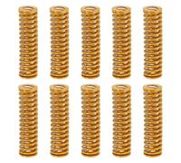 sourcing map 10pcs 3D Printer Heating Bed Spring, 14mm OD 50mm Length Light Load Compression Mould Die Spring 3D Printer Compression Spring for 3D Printer Electric Part, Yellow