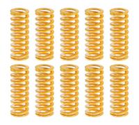 sourcing map 10pcs 3D Printer Heating Bed Spring, 8mm OD 20mm Length Light Load Compression Mould Die Spring 3D Printer Compression Spring for 3D Printer Electric Part, Yellow