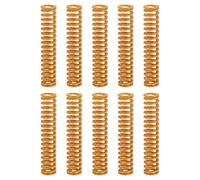 sourcing map 10pcs 3D Printer Heating Bed Spring, 8mm OD 40mm Length Light Load Compression Mould Die Spring 3D Printer Compression Spring for 3D Printer Electric Part, Yellow