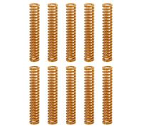 sourcing map 10pcs 3D Printer Heating Bed Spring, 8mm OD 45mm Length Light Load Compression Mould Die Spring 3D Printer Compression Spring for 3D Printer Electric Part, Yellow
