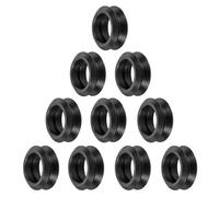 sourcing map 10pcs 3D Printer Wheels V Slot POM Pulley Wheels Solid High-Speed Gantry Wheel for 3D Printer, CNC Machine, Black-16mm