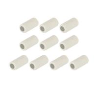 sourcing map 10pcs 3mm Dia Ceramic Tube Insulated Electronic Wire Bundle Heat Insulation Protection Single Bore,6mm x 10mm