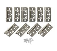 sourcing map 10Pcs 3x1.4 Inch Door Hinges Non-Mortise No Noise Bifold Door Hinges Plating for Cabinet Furniture Window Wardrobe with Screws, Antiqued Bronze