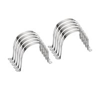 sourcing map 10pcs 4 1/2 Inch 115mm Conduit Clamps, M115 U Tube Pipe Clamp, Stainless Steel Rigid Pipe Strap, U Shaped Bracket with Two Hole for Pipe Tube Hose Wire Cord Fixing