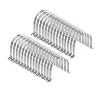 sourcing map 10pcs 4 3/4 Inch 120mm Conduit Clamps, M120 U Tube Pipe Clamp, Stainless Steel Rigid Pipe Strap, U Shaped Bracket with Two Hole for Pipe Tube Hose Wire Cord Fixing
