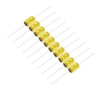 sourcing map 10Pcs 4.7uF 100V Non-Polarized Electrolytic Capacitor, 17mm x 10mm Aluminum Audio Frequency Divider Capacitor for DIY Audio Projects Tweeter Speakers Car Amplifier