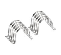 sourcing map 10pcs 4 Inch 100mm Conduit Clamps, M100 U Tube Pipe Clamp, Stainless Steel Rigid Pipe Strap, U Shaped Bracket with Two Hole for Pipe Tube Hose Wire Cord Fixing
