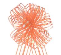 sourcing map 10pcs 4 Inch Large Pull Bow Gift Wrapping Bow Ribbon Organza Orange Yellow for Wedding Baskets Presents Christmas Party