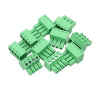 sourcing map 10PCS 4-Pin PCB Mount Screw Terminal Block Connectors 3.81mm/0.15inch Pitch Circuit Board Connectors for Home Appliances, Industrial Projects
