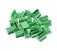 sourcing map 10PCS 4-Pin PCB Mount Screw Terminal Block Connectors 5.08mm/0.2inch Pitch Circuit Board Connectors for Home Appliances, Industrial Project