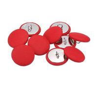 sourcing map 10pcs 40L Fabric Cloth Covered Button 25mm 1" Round Metal Shank Satin Sewing DIY Craft Buttons for Bridal Wedding Suits Dress Blouses Sweaters, Red