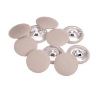sourcing map 10pcs 40L Fabric Cloth Covered Button 25mm Metal Shank Round Sewing Buttons for Suits Dress Blouses, Khaki
