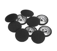 sourcing map 10pcs 40L Fabric Cloth Covered Button 25mm Metal Shank Round Sewing Buttons for Suits Dress Blouses, Black