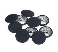 sourcing map 10pcs 40L Fabric Cloth Covered Button 25mm Metal Shank Round Sewing Buttons for Suits Dress Blouses, Deep Blue