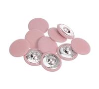 sourcing map 10pcs 40L Fabric Cloth Covered Button 25mm Metal Shank Round Sewing Buttons for Suits Dress Blouses, Pink