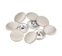 sourcing map 10pcs 40L Fabric Cloth Covered Button 25mm Round Metal Shank Sewing Buttons for Suits Dress Blouses Sweaters, Skin Color