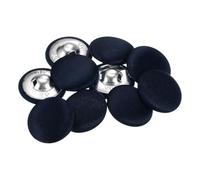 sourcing map 10pcs 40L Fabric Cloth Covered Button 25mm Round Metal Shank Sewing Buttons for Suits Dress Blouses Sweaters, Deep Navy
