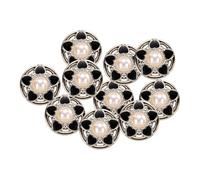 sourcing map 10pcs 40L Gold White Faux Pearl Buttons 25mm 1" Dia 0.47" Thick Plastic Round Sewing Button Replacement Craft Fastener for Coats Clothing Style K