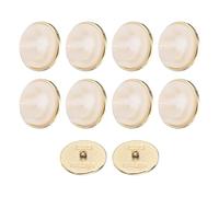 sourcing map 10pcs 40L Metal Pattern Round Sewing Buttons 25mm 1" Arrow Pattern Resin Craft Replacement Button for Sewing Clothing and DIY, White