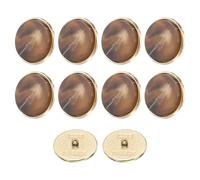 sourcing map 10pcs 40L Metal Pattern Round Sewing Buttons 25mm 1" Arrow Pattern Resin Craft Replacement Button for Sewing Clothing and DIY, Dark Brown