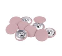 sourcing map 10pcs 44L Fabric Cloth Covered Button 28mm Metal Shank Round Sewing Buttons for Suits Dress Blouses, Pink
