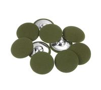 sourcing map 10pcs 44L Fabric Cloth Covered Button 28mm Metal Shank Round Sewing Buttons for Suits Dress Blouses, Navy Green
