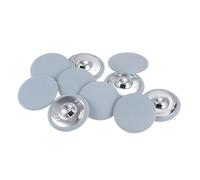 sourcing map 10pcs 44L Fabric Cloth Covered Button 28mm Metal Shank Round Sewing Buttons for Suits Dress Blouses, Light Blue