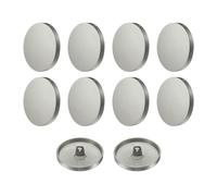 sourcing map 10pcs 44L Metal Round Flat Sewing Buttons 28mm Alloy Shank Craft Replacement Button for Men Women Suit Woolen Coat Shirt Trousers Sewing Crafts, Grey