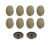 sourcing map 10pcs 44L Metal Round Flat Sewing Buttons 28mm Alloy Shank Craft Replacement Button for Men Women Suit Woolen Coat Shirt Trousers Sewing Crafts, Bronze