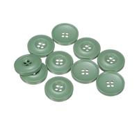 sourcing map 10pcs 48L Sewing Buttons 1-1/4"(30mm) Resin Round Flat 4-Hole Craft Buttons for Coats Sweater Sewing Clothing and DIY, Light Green