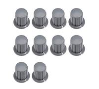 sourcing map 10Pcs 4mm Insert Shaft 16x16.5mm Plastic Potentiometer Rotary Knob Grey