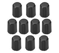 sourcing map 10pcs,4x6mm D Type Potentiometer Control Knobs for Electric Guitar Volume Tone Knobs Black