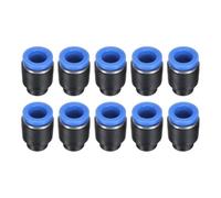 sourcing map 10Pcs 5/16"(8mm) Tube OD Push-to-Connect Fittings Plug, Cap Style Pneumatic Blanking Plugs, Leak-Proof Air Push Connectors for Compressed Air Systems