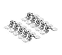sourcing map 10pcs 5/16 Inch 8mm Conduit Clamps, M8 U Tube Pipe Clamp, Stainless Steel Rigid Pipe Strap, U Shaped Bracket with Two Hole for Pipe Tube Hose Wire Cord Fixing