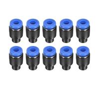 sourcing map 10Pcs 5/32"(4mm) Tube OD Push-to-Connect Fittings Plug, Cap Style Pneumatic Blanking Plugs, Leak-Proof Air Push Connectors for Compressed Air Systems