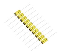 sourcing map 10Pcs 5.6uF 100V Non-Polarized Electrolytic Capacitor, 17mm x 10mm Aluminum Audio Frequency Divider Capacitor for DIY Audio Projects Tweeter Speakers Car Amplifier