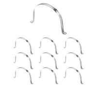 sourcing map 10pcs 5 7/8-Inch 150mm Conduit Clamps, M150 U Tube Pipe Clamp, Stainless Steel Rigid Pipe Strap, U Shaped Bracket with Two Hole for Pipe Tube Hose Wire Cord Fixing