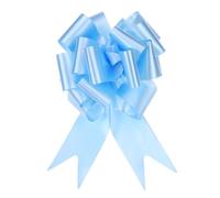sourcing map 10pcs 5 Inch Large Pull Bow Big Gift Wrapping Bows Ribbon Light Blue for Wedding Car Baskets Presents Christmas Bow