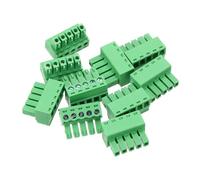 sourcing map 10PCS 5-Pin PCB Mount Screw Terminal Block Connectors 3.81mm/0.15inch Pitch Circuit Board Connectors for Home Appliances, Industrial Projects