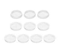 sourcing map 10Pcs 50mm/2in Air Vents Circular Soffit Vents, White Plastic Soffit Vent Cover for Bathroom Home, Office, Kitchen, Cabinet, Wardrobe