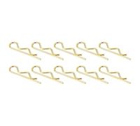sourcing map 10Pcs 5mmx100mm Zinc-Plated Carbon Steel R Shaped Spring Cotter Pins, R Clips Cotter Pin Spring Fastener for Household Appliances, Sports Equipment, Car Mechanics Repair (Colored)
