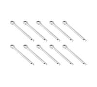 sourcing map 10Pcs 5mmx40mm 304 Stainless Steel Cotter Pin, Split Pin Fastener Clips Split Cotter for Household Appliances, Sports Equipment, Car Mechanics Repair (Silver)