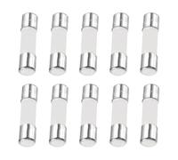 sourcing map 10Pcs 5x20mm Ceramic Fuse 250V Slow Blow Ceramic Fuses Miniature Fuses for LCD TV (T2.5A)