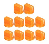 sourcing map 10Pcs 6.4mm Shaft Hole Guitar Ampere Effect Pedal Knobs Pointer Control Knobs with Set Screw Orange